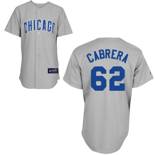 Alberto Cabrera #62 Youth Baseball Jersey-Chicago Cubs Authentic Road Gray MLB Jersey